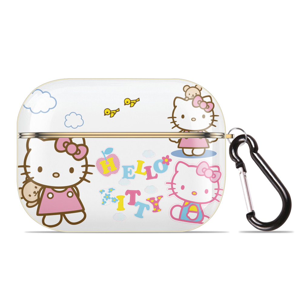 （画像用） Hello Kitty ハローキティ 【AirPods Pro用】ハードシェル保護ケース｜耐衝撃・防指紋・カラビナ付き商品仕様