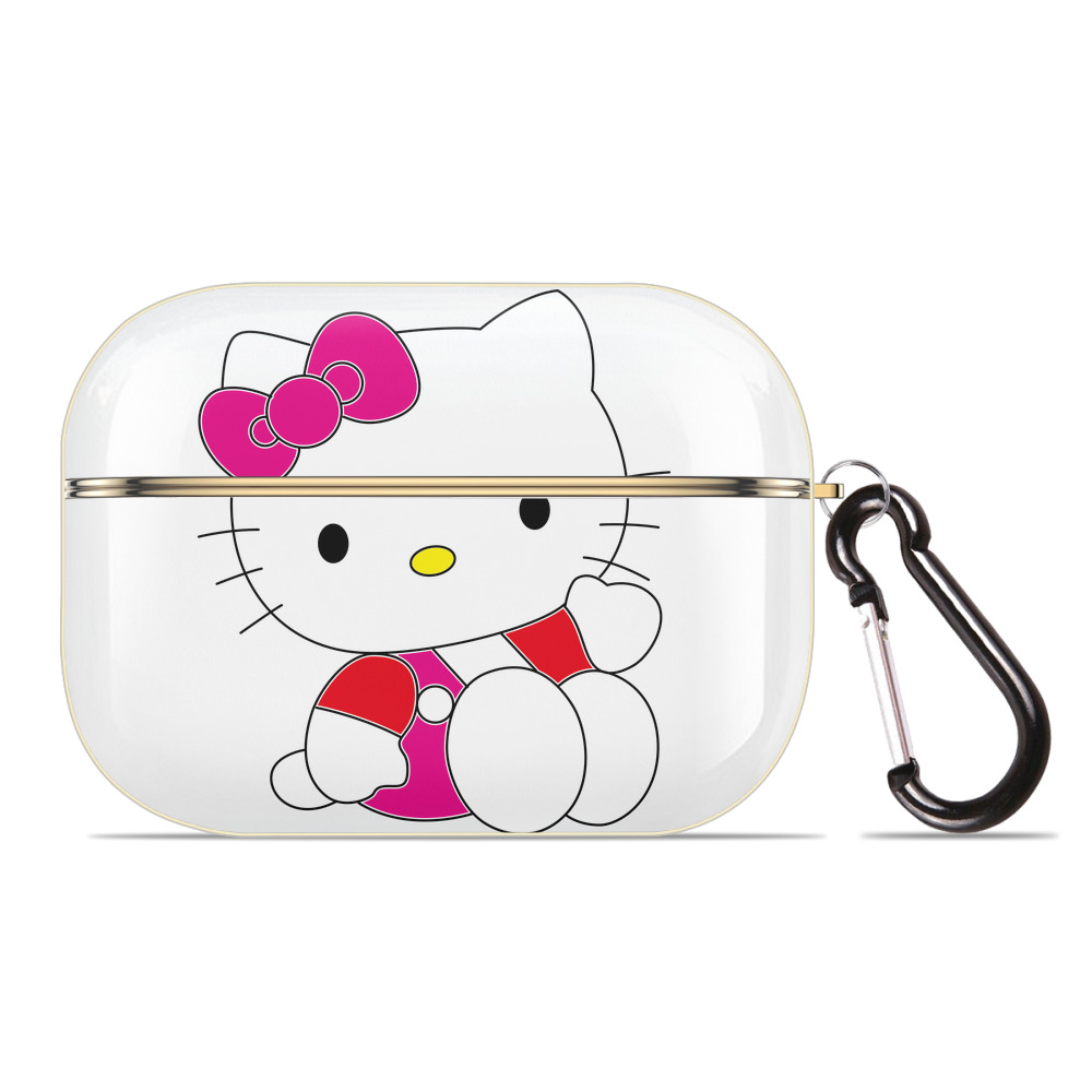 （画像用） Hello Kitty ハローキティ 【AirPods Pro用】ハードシェル保護ケース｜耐衝撃・防指紋・カラビナ付き商品仕様