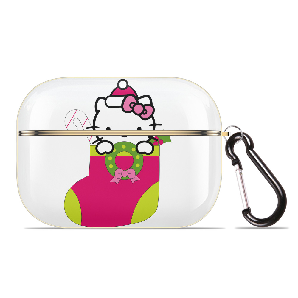 （画像用） Hello Kitty ハローキティ 【AirPods Pro用】ハードシェル保護ケース｜耐衝撃・防指紋・カラビナ付き商品仕様