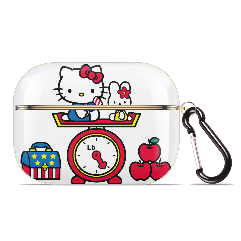 （画像用） Hello Kitty ハローキティ 【AirPods Pro用】ハードシェル保護ケース｜耐衝撃・防指紋・カラビナ付き商品仕様