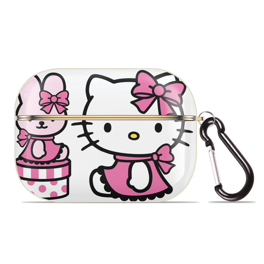 （画像用） Hello Kitty ハローキティ 【AirPods Pro用】ハードシェル保護ケース｜耐衝撃・防指紋・カラビナ付き商品仕様