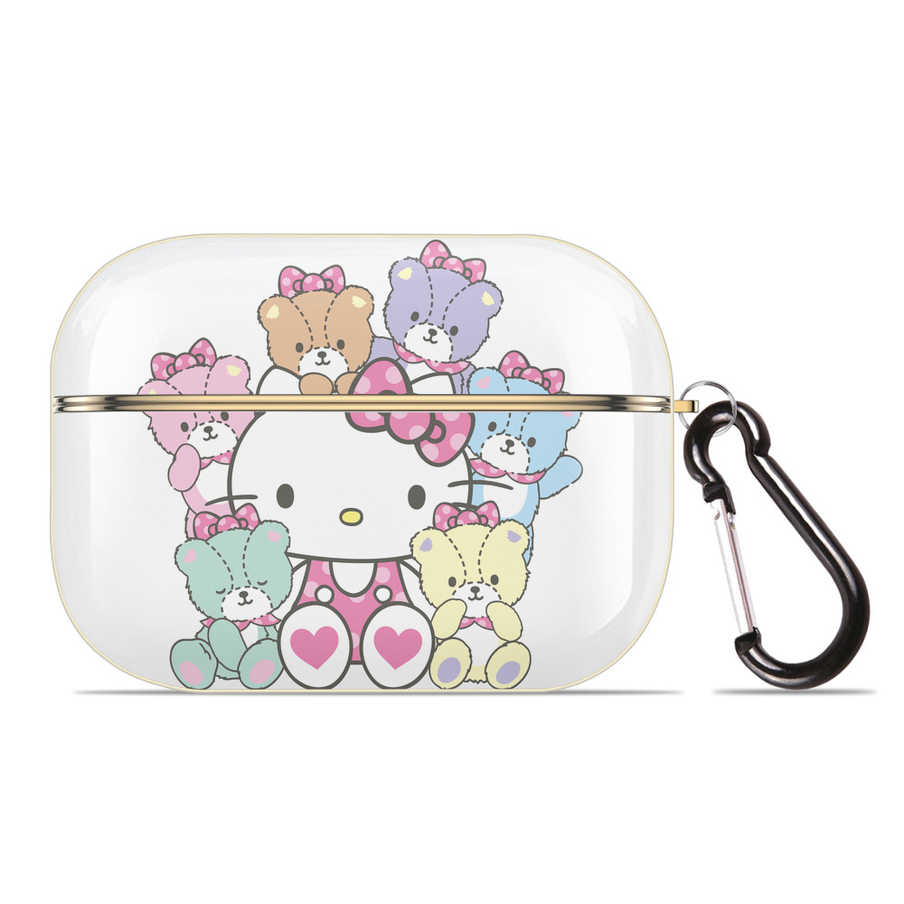 （画像用） Hello Kitty ハローキティ 【AirPods Pro用】ハードシェル保護ケース｜耐衝撃・防指紋・カラビナ付き商品仕様