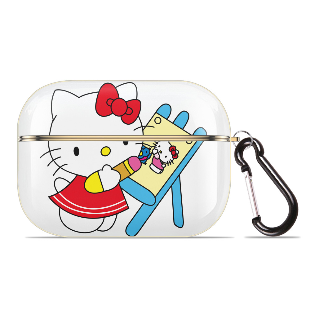 （画像用） Hello Kitty ハローキティ 【AirPods Pro用】ハードシェル保護ケース｜耐衝撃・防指紋・カラビナ付き商品仕様
