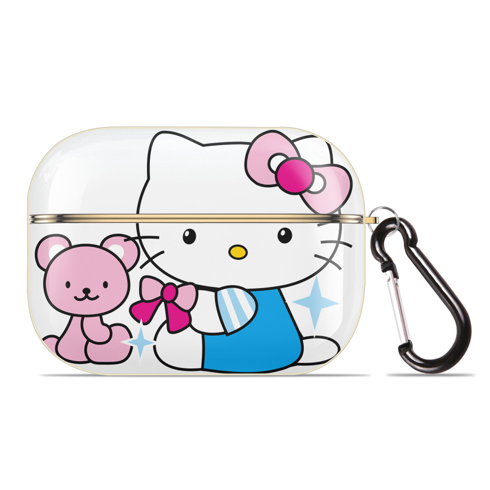 （画像用） Hello Kitty ハローキティ 【AirPods Pro用】ハードシェル保護ケース｜耐衝撃・防指紋・カラビナ付き商品仕様