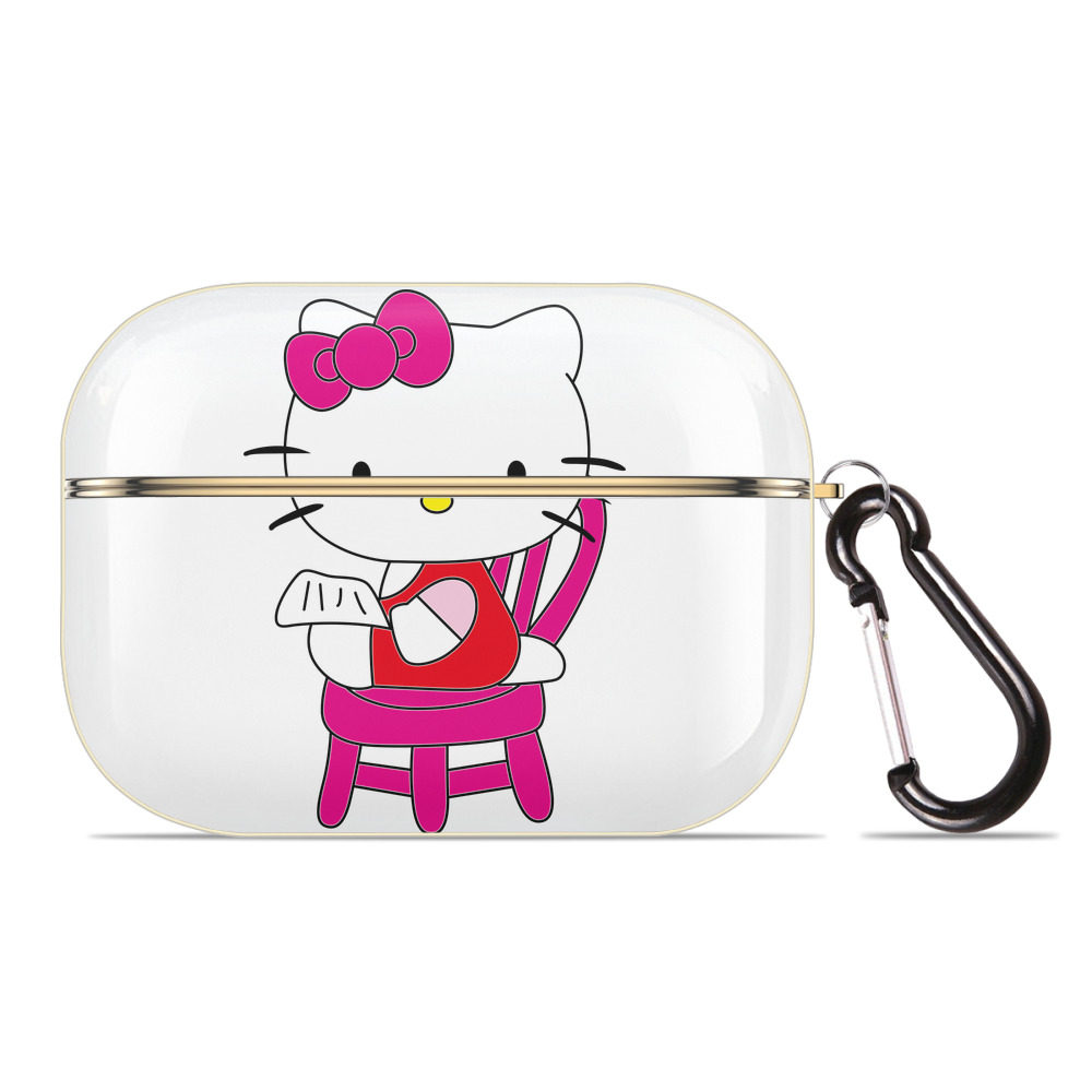 （画像用） Hello Kitty ハローキティ 【AirPods Pro用】ハードシェル保護ケース｜耐衝撃・防指紋・カラビナ付き商品仕様