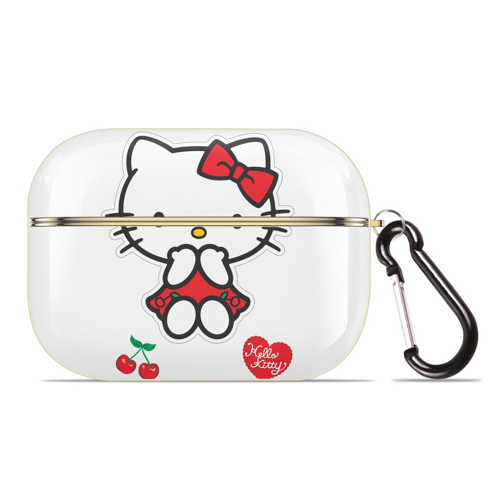 （画像用） Hello Kitty ハローキティ 【AirPods Pro用】ハードシェル保護ケース｜耐衝撃・防指紋・カラビナ付き商品仕様