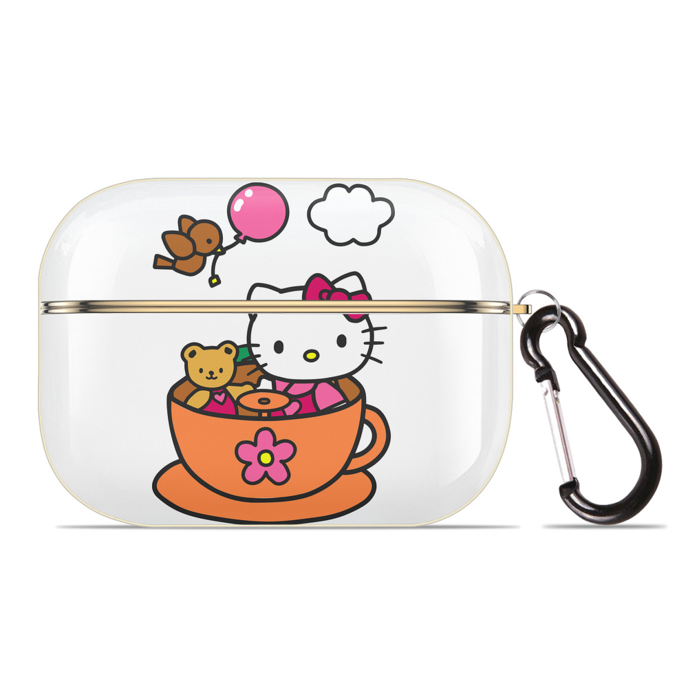 （画像用） Hello Kitty ハローキティ 【AirPods Pro用】ハードシェル保護ケース｜耐衝撃・防指紋・カラビナ付き商品仕様