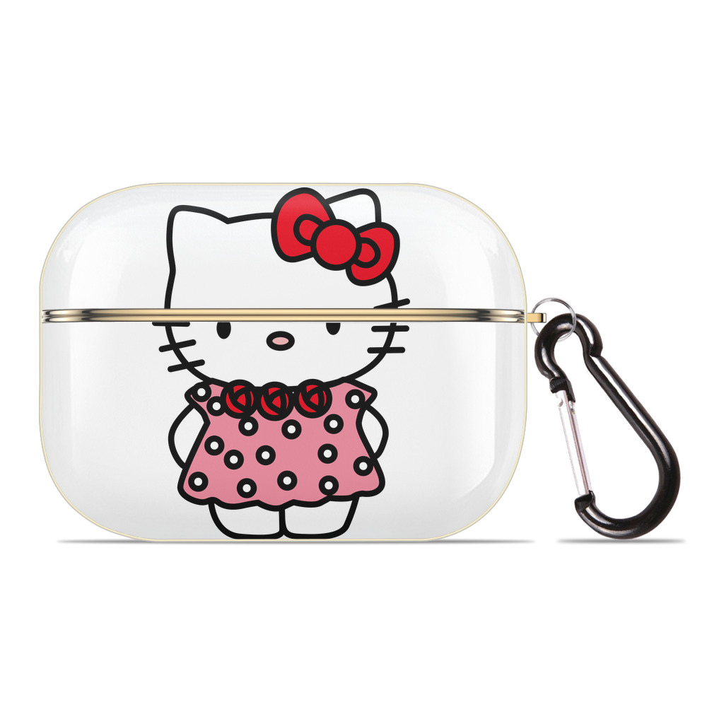 （画像用） Hello Kitty ハローキティ 【AirPods Pro用】ハードシェル保護ケース｜耐衝撃・防指紋・カラビナ付き商品仕様