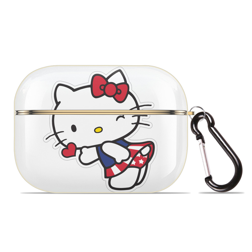 （画像用） Hello Kitty ハローキティ 【AirPods Pro用】ハードシェル保護ケース｜耐衝撃・防指紋・カラビナ付き商品仕様