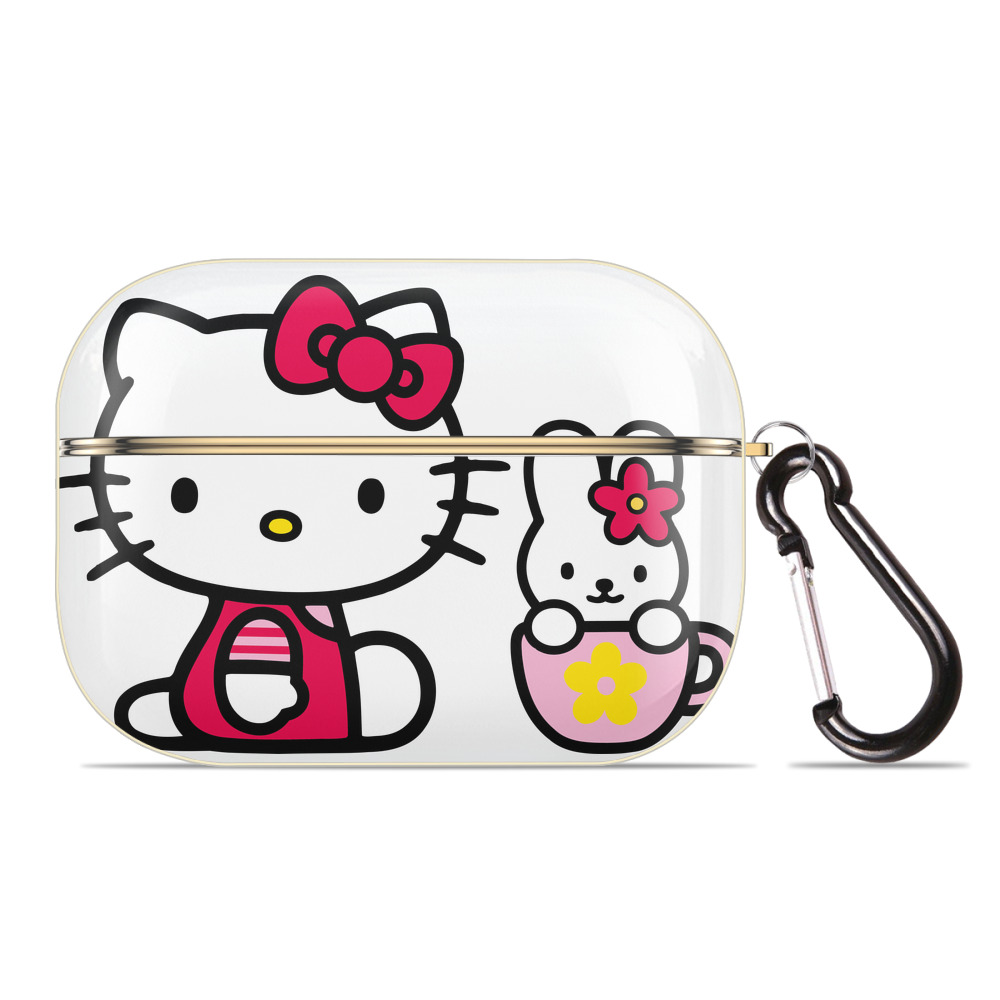 （画像用） Hello Kitty ハローキティ 【AirPods Pro用】ハードシェル保護ケース｜耐衝撃・防指紋・カラビナ付き商品仕様