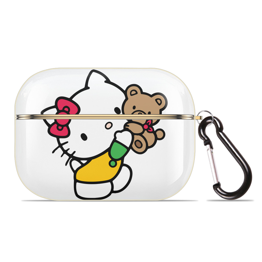 （画像用） Hello Kitty ハローキティ 【AirPods Pro用】ハードシェル保護ケース｜耐衝撃・防指紋・カラビナ付き商品仕様