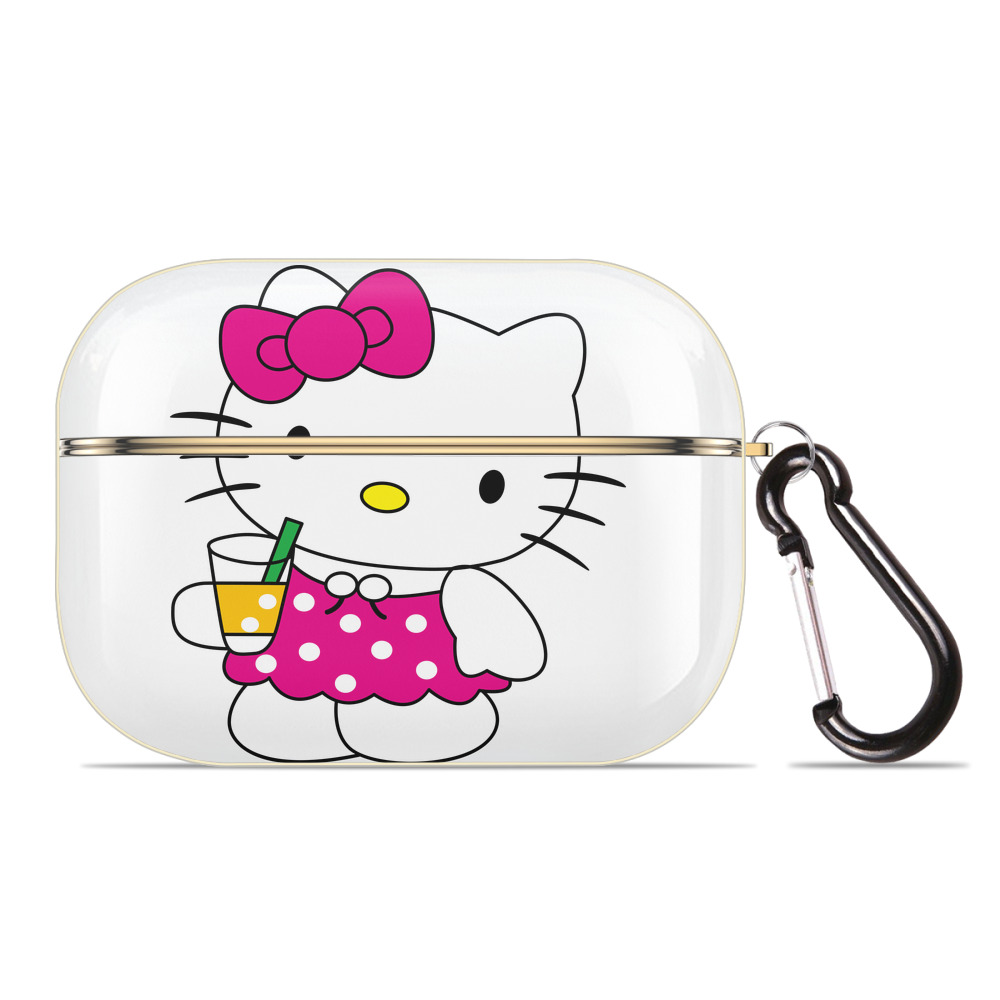 （画像用） Hello Kitty ハローキティ 【AirPods Pro用】ハードシェル保護ケース｜耐衝撃・防指紋・カラビナ付き商品仕様