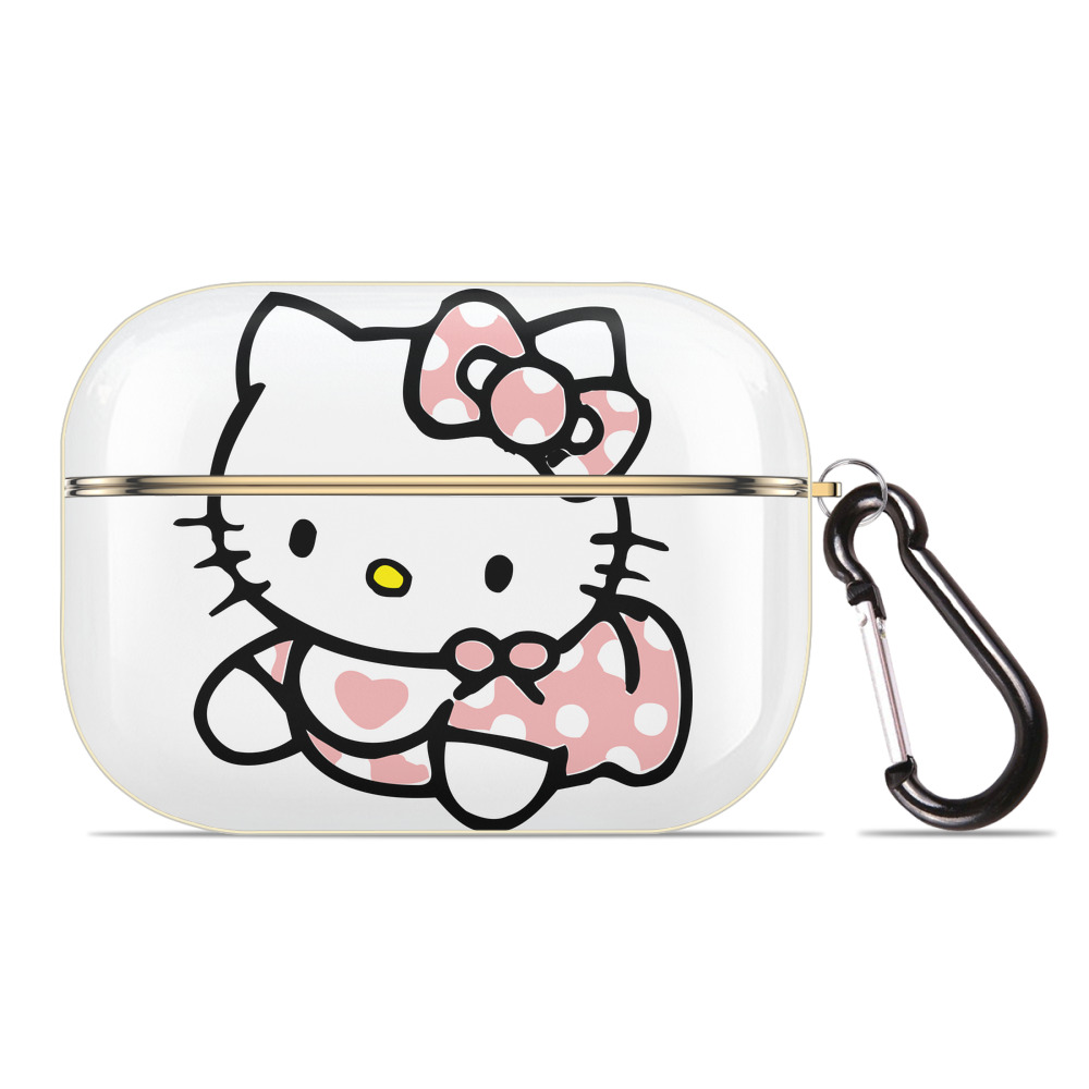 （画像用） Hello Kitty ハローキティ 【AirPods Pro用】ハードシェル保護ケース｜耐衝撃・防指紋・カラビナ付き商品仕様