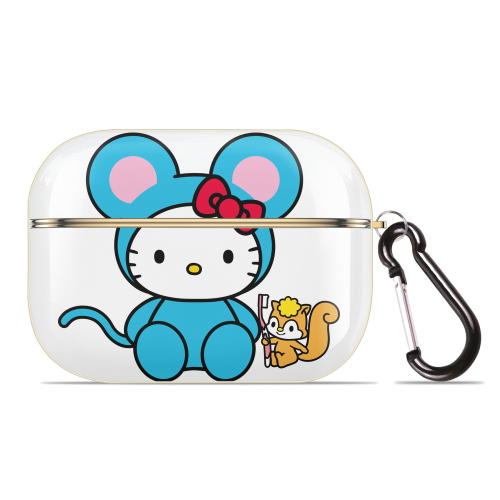 （画像用） Hello Kitty ハローキティ 【AirPods Pro用】ハードシェル保護ケース｜耐衝撃・防指紋・カラビナ付き商品仕様