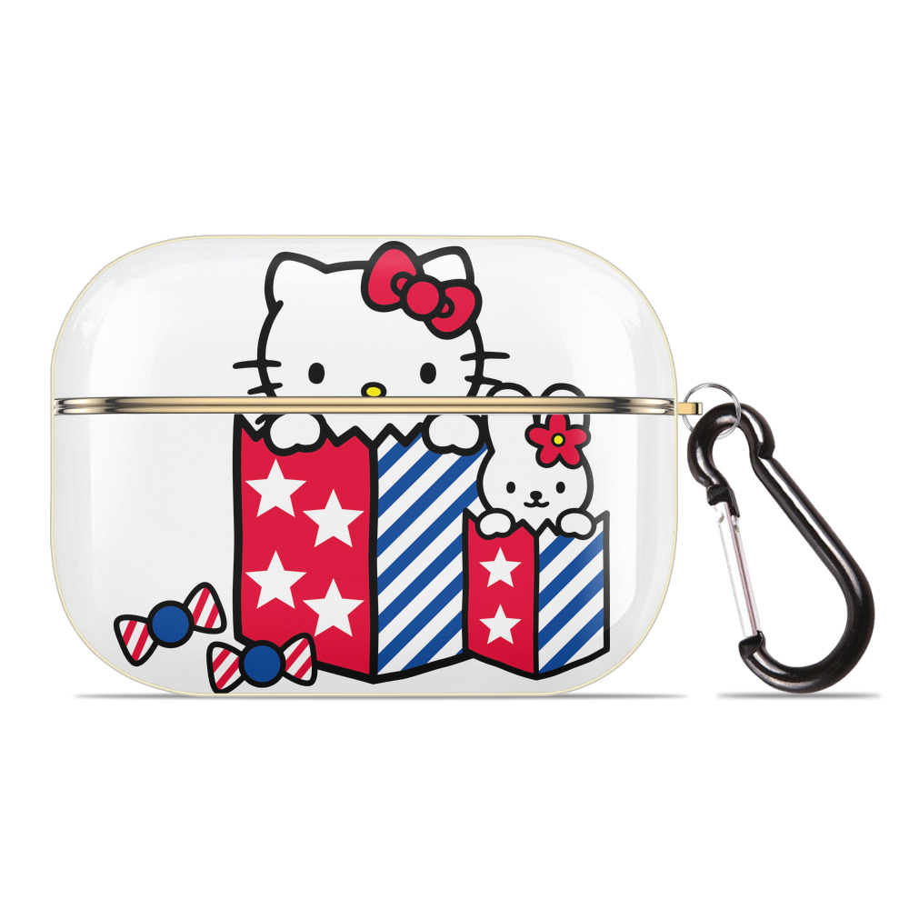 （画像用） Hello Kitty ハローキティ 【AirPods Pro用】ハードシェル保護ケース｜耐衝撃・防指紋・カラビナ付き商品仕様