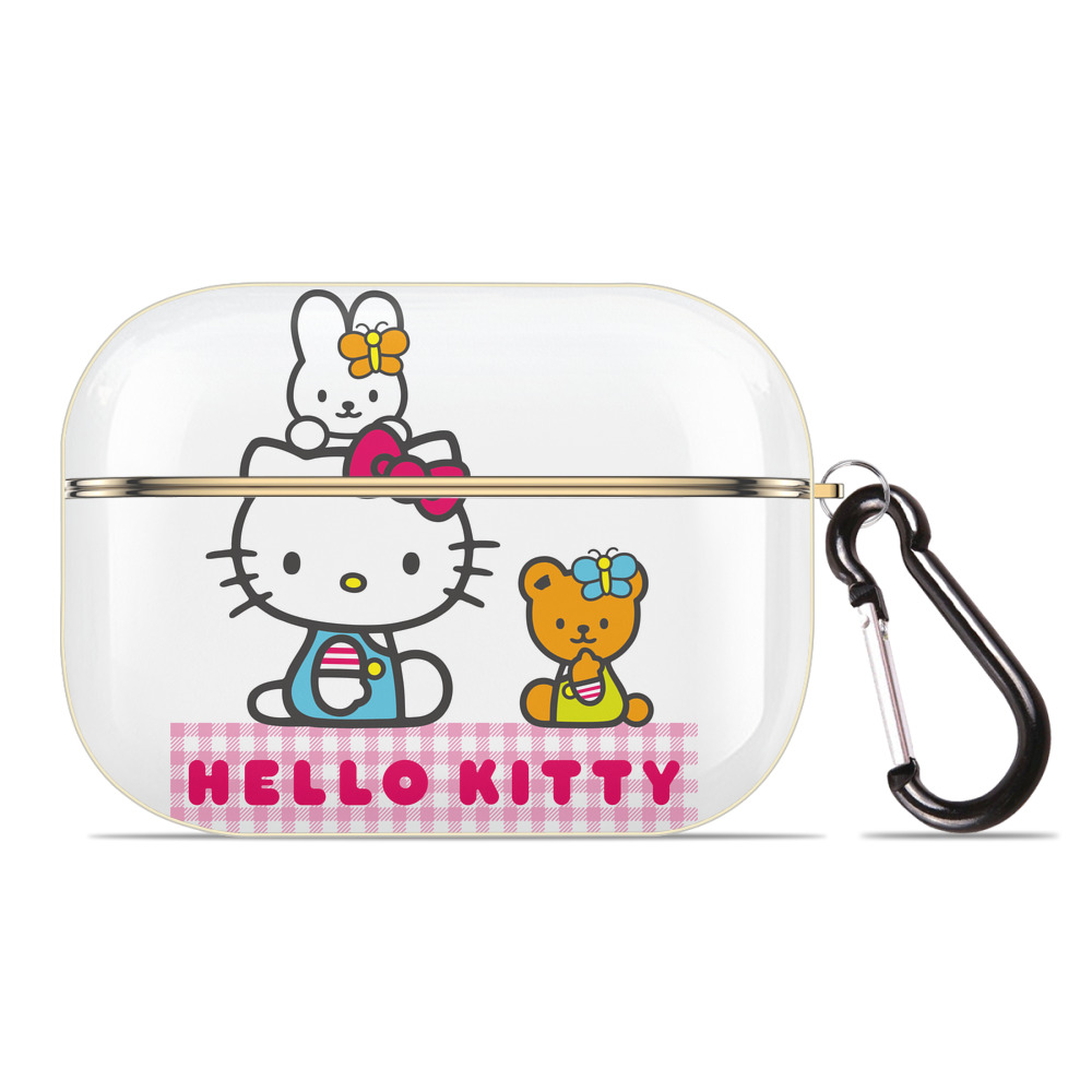 （画像用） Hello Kitty ハローキティ 【AirPods Pro用】ハードシェル保護ケース｜耐衝撃・防指紋・カラビナ付き商品仕様