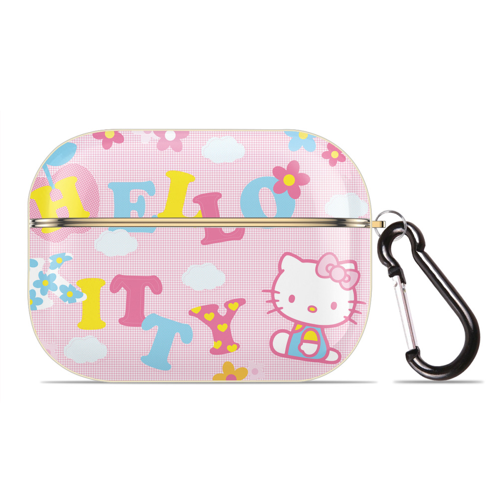 （画像用） Hello Kitty ハローキティ 【AirPods Pro用】ハードシェル保護ケース｜耐衝撃・防指紋・カラビナ付き商品仕様