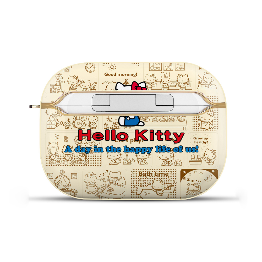 （画像用） Hello Kitty ハローキティ 【AirPods Pro用】ハードシェル保護ケース｜耐衝撃・防指紋・カラビナ付き商品仕様