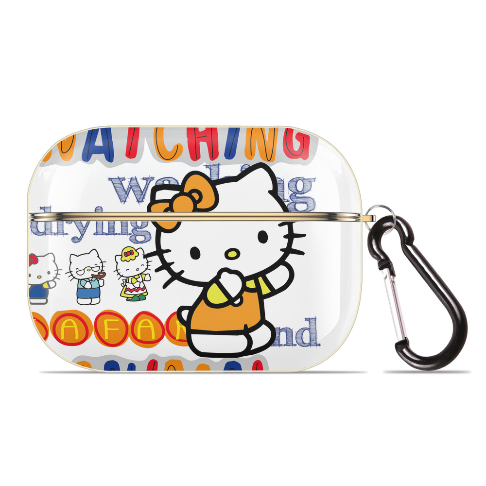（画像用） Hello Kitty ハローキティ 【AirPods Pro用】ハードシェル保護ケース｜耐衝撃・防指紋・カラビナ付き商品仕様