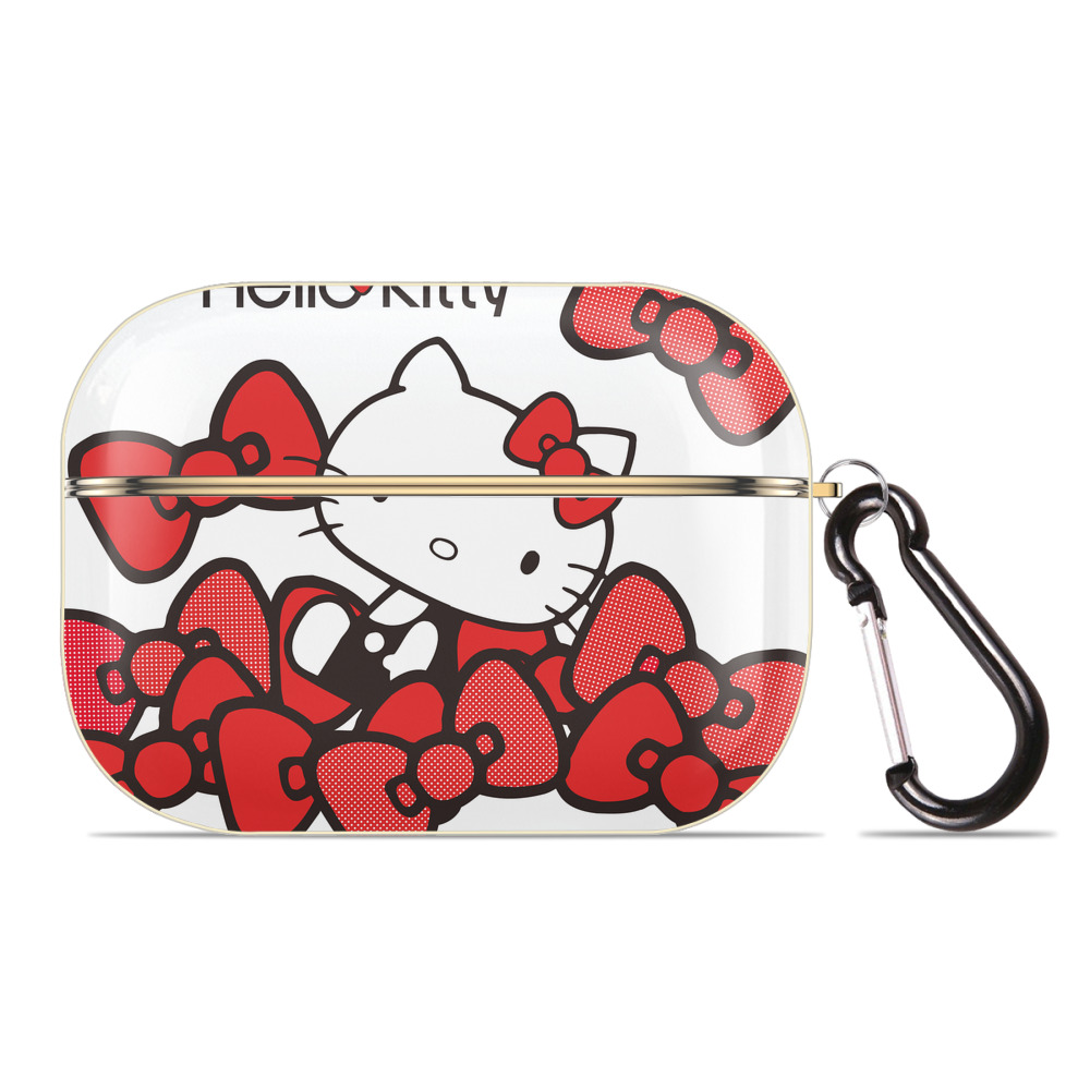 （画像用） Hello Kitty ハローキティ 【AirPods Pro用】ハードシェル保護ケース｜耐衝撃・防指紋・カラビナ付き商品仕様
