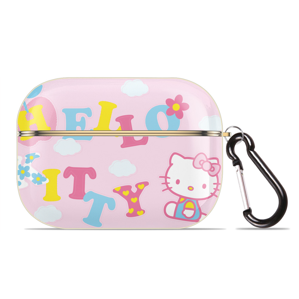 （画像用） Hello Kitty ハローキティ 【AirPods Pro用】ハードシェル保護ケース｜耐衝撃・防指紋・カラビナ付き商品仕様