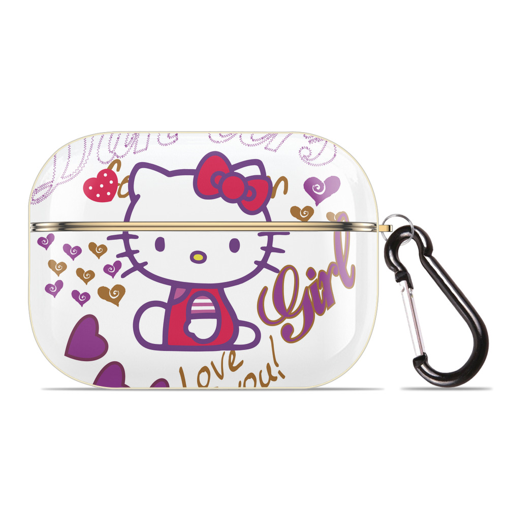 （画像用） Hello Kitty ハローキティ 【AirPods Pro用】ハードシェル保護ケース｜耐衝撃・防指紋・カラビナ付き商品仕様