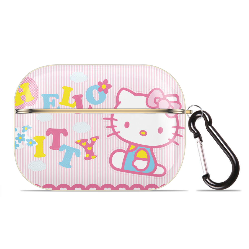 （画像用） Hello Kitty ハローキティ 【AirPods Pro用】ハードシェル保護ケース｜耐衝撃・防指紋・カラビナ付き商品仕様