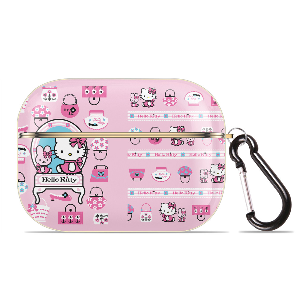 （画像用） Hello Kitty ハローキティ 【AirPods Pro用】ハードシェル保護ケース｜耐衝撃・防指紋・カラビナ付き商品仕様