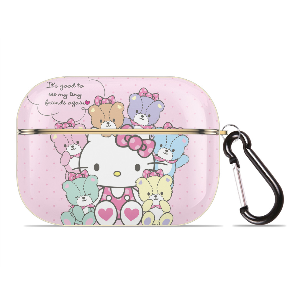 （画像用） Hello Kitty ハローキティ 【AirPods Pro用】ハードシェル保護ケース｜耐衝撃・防指紋・カラビナ付き商品仕様