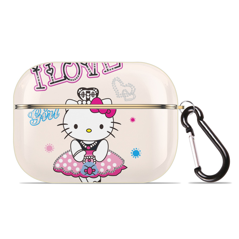 （画像用） Hello Kitty ハローキティ 【AirPods Pro用】ハードシェル保護ケース｜耐衝撃・防指紋・カラビナ付き商品仕様