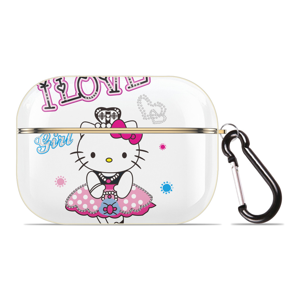 （画像用） Hello Kitty ハローキティ 【AirPods Pro用】ハードシェル保護ケース｜耐衝撃・防指紋・カラビナ付き商品仕様