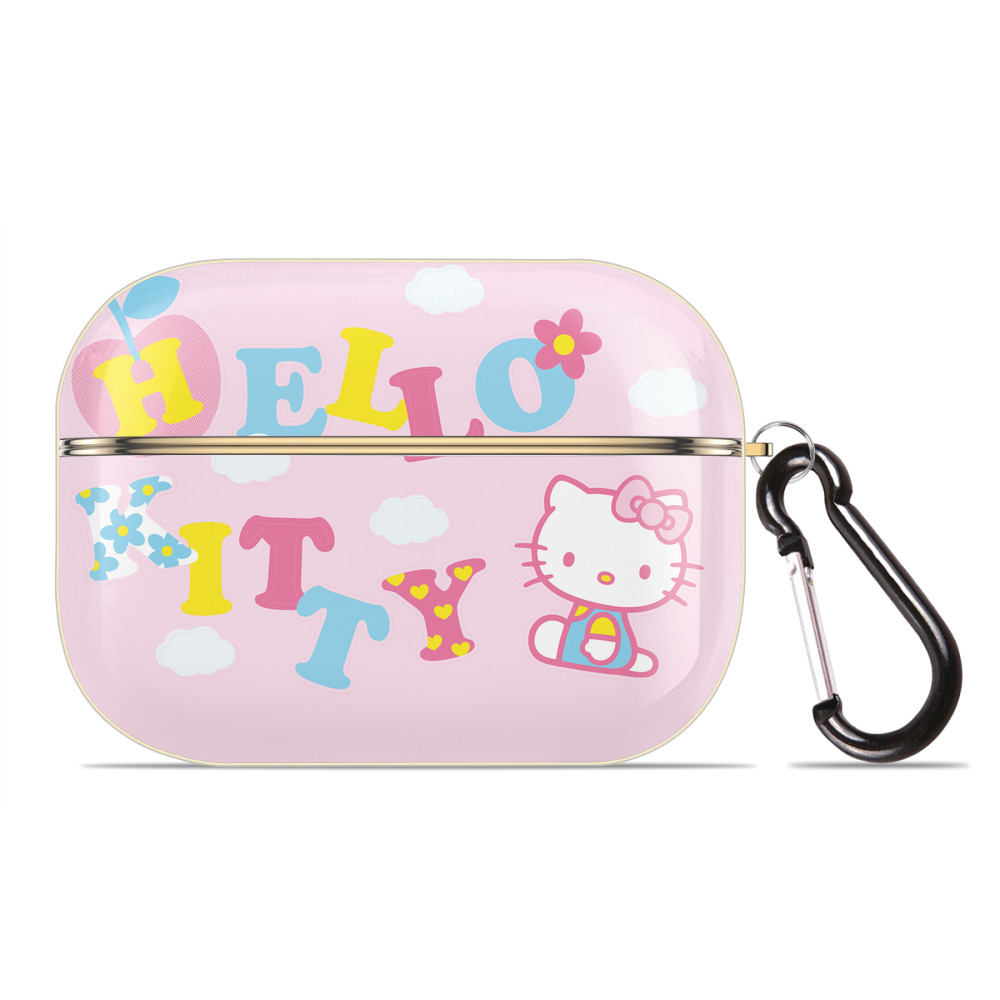 （画像用） Hello Kitty ハローキティ 【AirPods Pro用】ハードシェル保護ケース｜耐衝撃・防指紋・カラビナ付き商品仕様