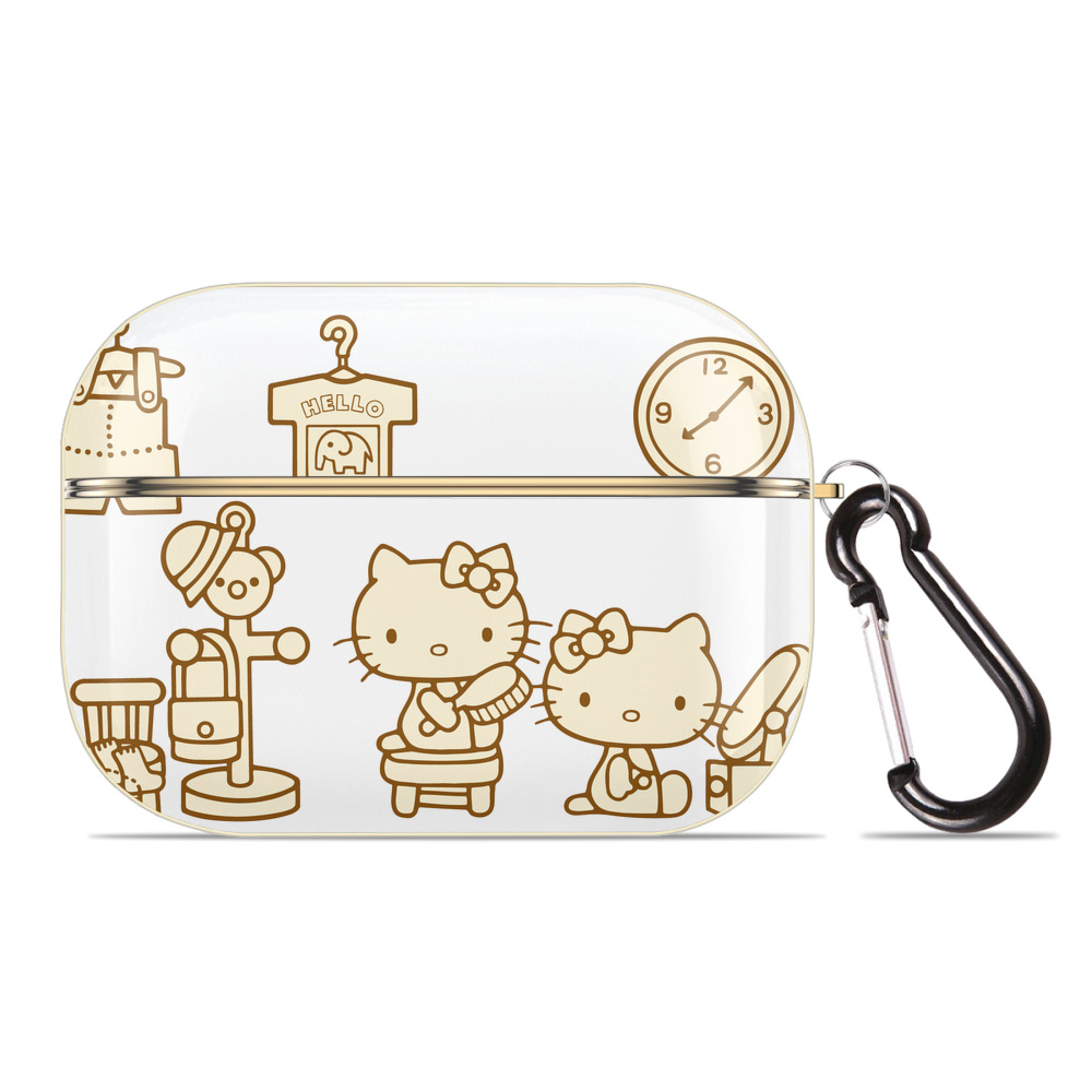 （画像用） Hello Kitty ハローキティ 【AirPods Pro用】ハードシェル保護ケース｜耐衝撃・防指紋・カラビナ付き商品仕様