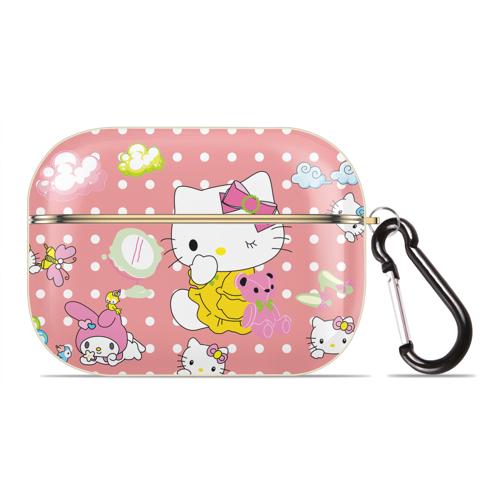 （画像用） Hello Kitty ハローキティ 【AirPods Pro用】ハードシェル保護ケース｜耐衝撃・防指紋・カラビナ付き商品仕様