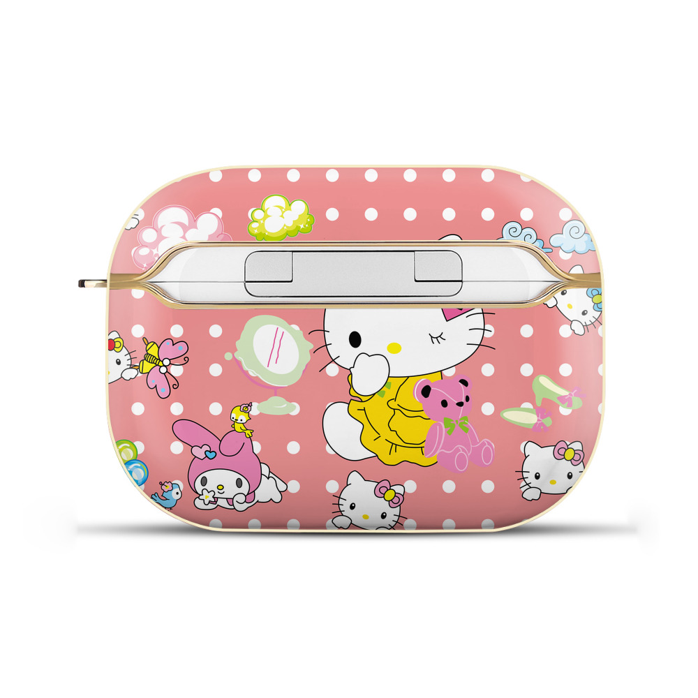 （画像用） Hello Kitty ハローキティ 【AirPods Pro用】ハードシェル保護ケース｜耐衝撃・防指紋・カラビナ付き商品仕様