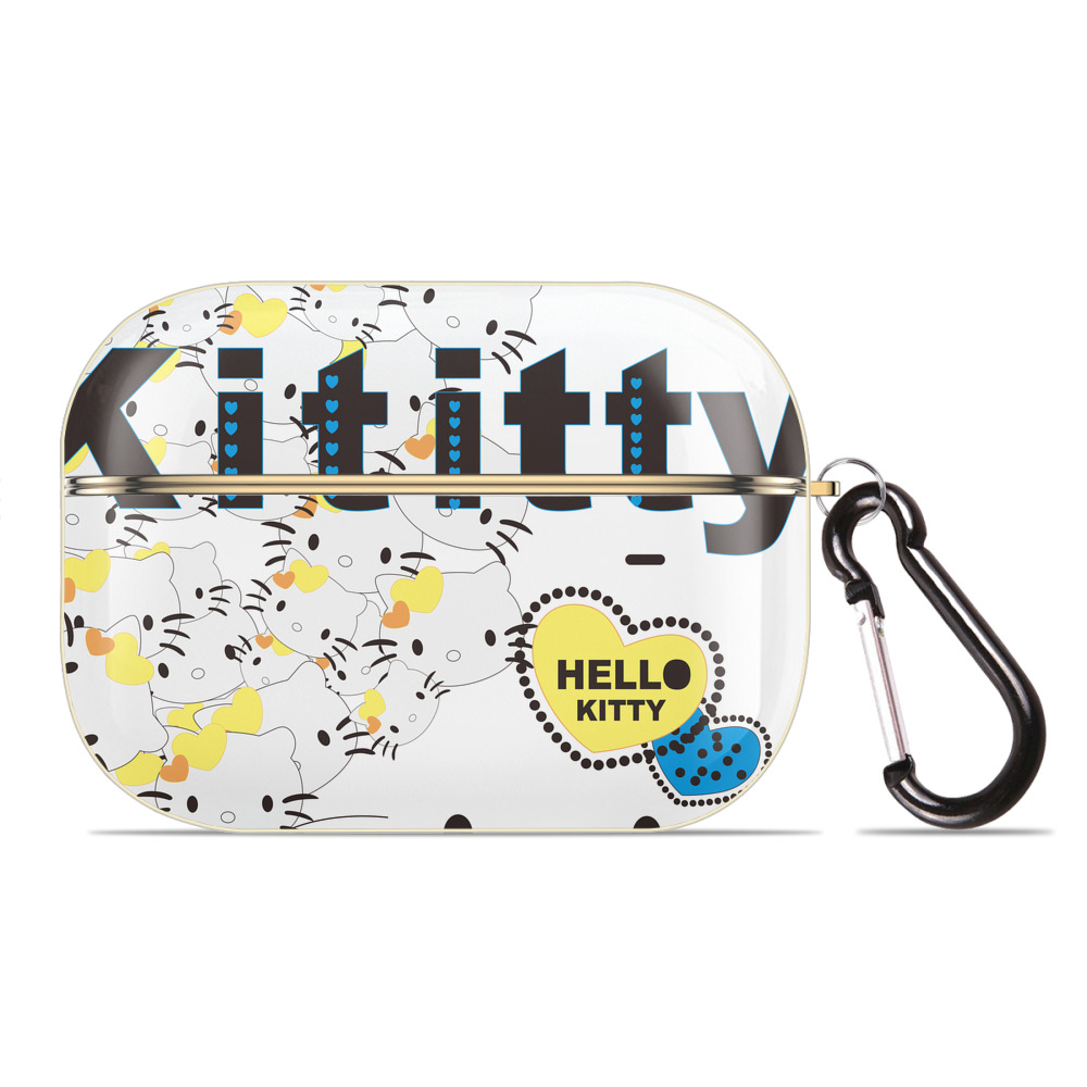 （画像用） Hello Kitty ハローキティ 【AirPods Pro用】ハードシェル保護ケース｜耐衝撃・防指紋・カラビナ付き商品仕様