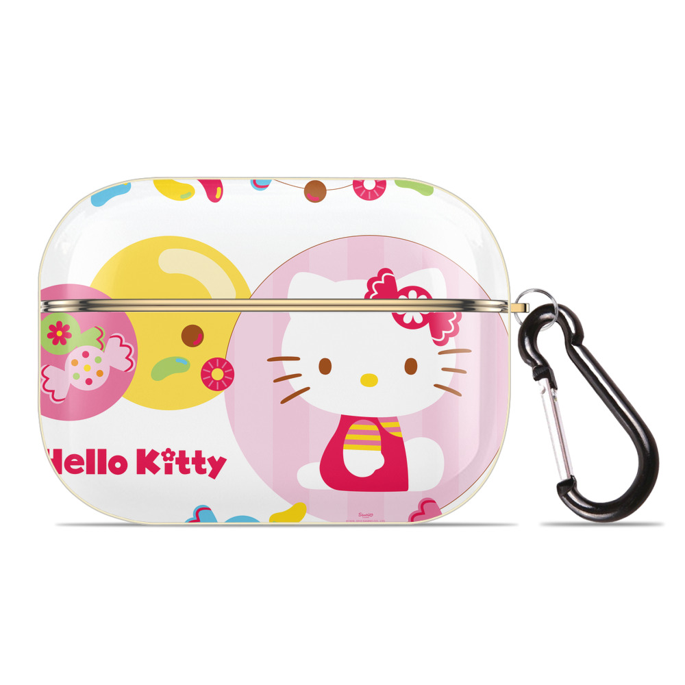 （画像用） Hello Kitty ハローキティ 【AirPods Pro用】ハードシェル保護ケース｜耐衝撃・防指紋・カラビナ付き商品仕様