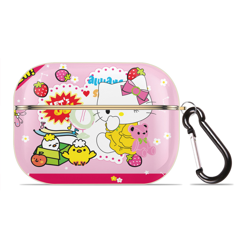 （画像用） Hello Kitty ハローキティ 【AirPods Pro用】ハードシェル保護ケース｜耐衝撃・防指紋・カラビナ付き商品仕様