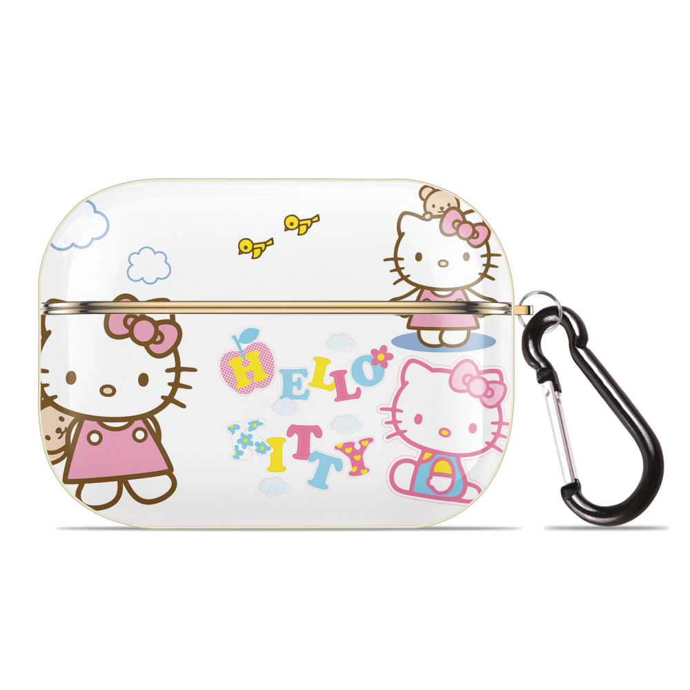 （画像用） Hello Kitty ハローキティ 【AirPods Pro用】ハードシェル保護ケース｜耐衝撃・防指紋・カラビナ付き商品仕様