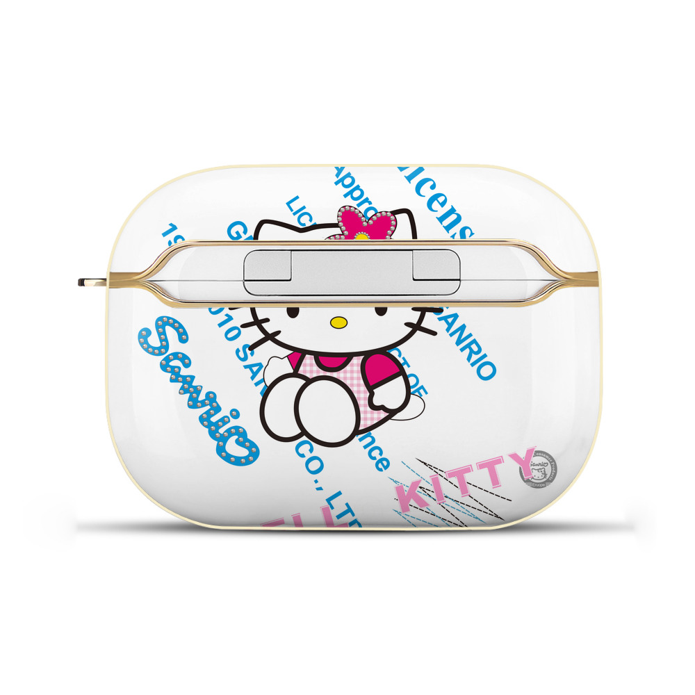 （画像用） Hello Kitty ハローキティ 【AirPods Pro用】ハードシェル保護ケース｜耐衝撃・防指紋・カラビナ付き商品仕様