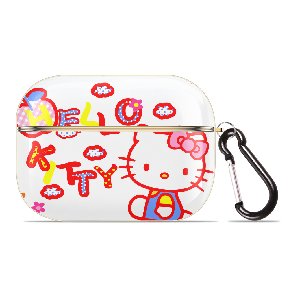 （画像用） Hello Kitty ハローキティ 【AirPods Pro用】ハードシェル保護ケース｜耐衝撃・防指紋・カラビナ付き商品仕様