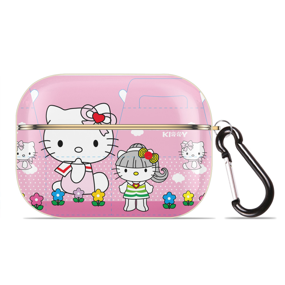 （画像用） Hello Kitty ハローキティ 【AirPods Pro用】ハードシェル保護ケース｜耐衝撃・防指紋・カラビナ付き商品仕様