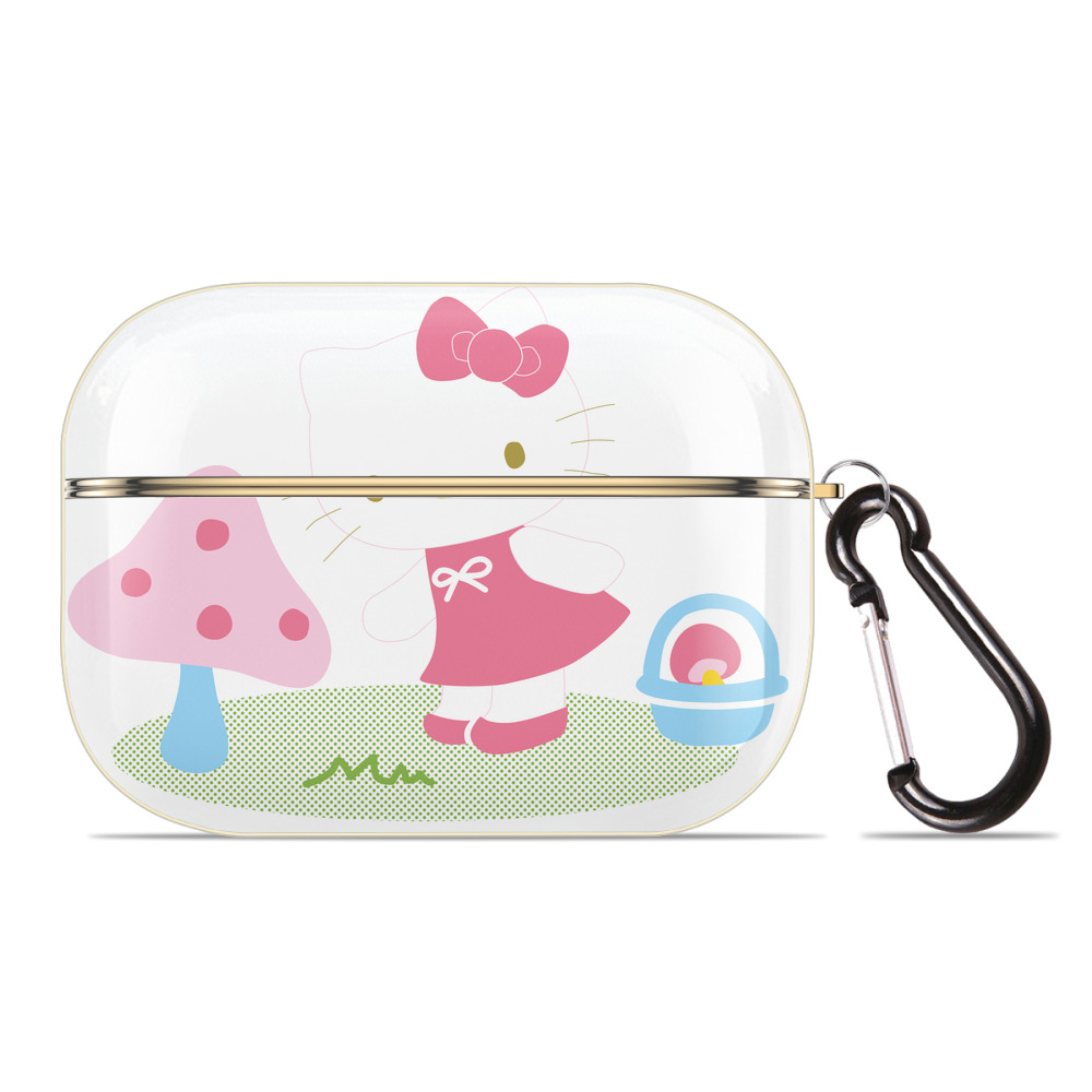 （画像用） Hello Kitty ハローキティ 【AirPods Pro用】ハードシェル保護ケース｜耐衝撃・防指紋・カラビナ付き商品仕様