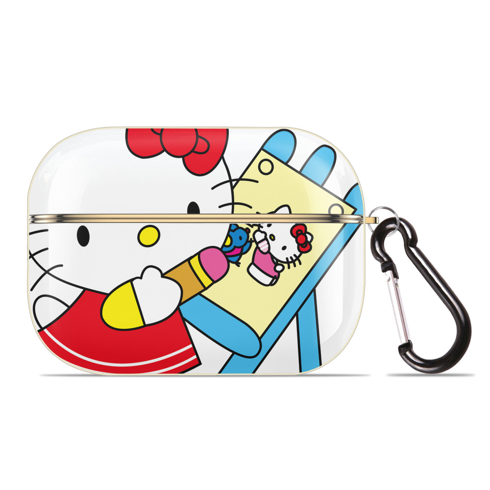 （画像用） Hello Kitty ハローキティ 【AirPods Pro用】ハードシェル保護ケース｜耐衝撃・防指紋・カラビナ付き商品仕様