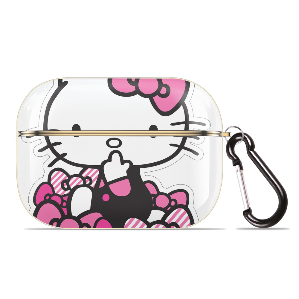 （画像用） Hello Kitty ハローキティ 【AirPods Pro用】ハードシェル保護ケース｜耐衝撃・防指紋・カラビナ付き商品仕様
