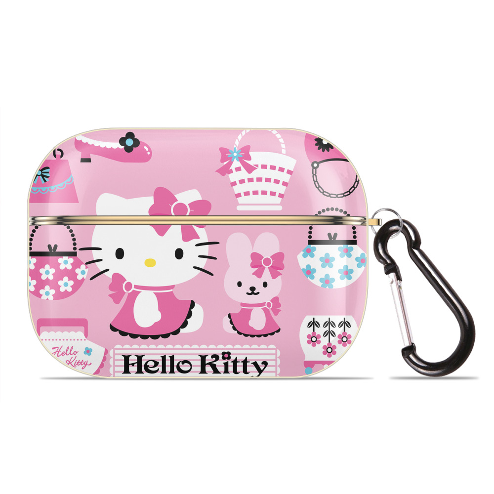 （画像用） Hello Kitty ハローキティ 【AirPods Pro用】ハードシェル保護ケース｜耐衝撃・防指紋・カラビナ付き商品仕様