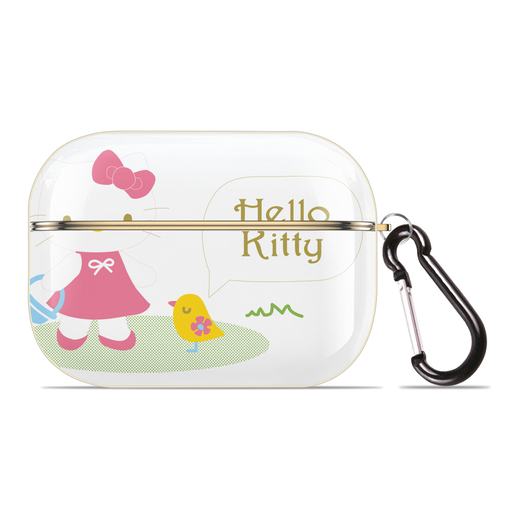 （画像用） Hello Kitty ハローキティ 【AirPods Pro用】ハードシェル保護ケース｜耐衝撃・防指紋・カラビナ付き商品仕様