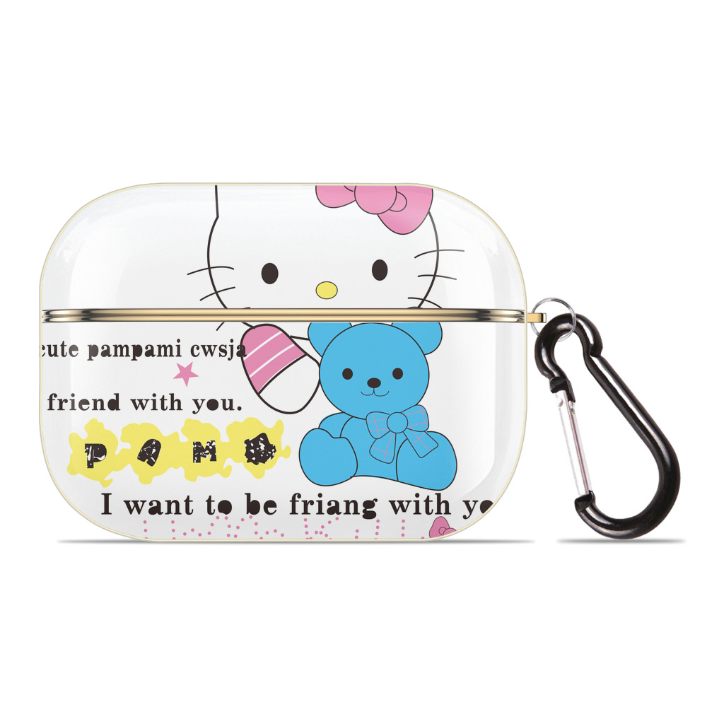 （画像用） Hello Kitty ハローキティ 【AirPods Pro用】ハードシェル保護ケース｜耐衝撃・防指紋・カラビナ付き商品仕様