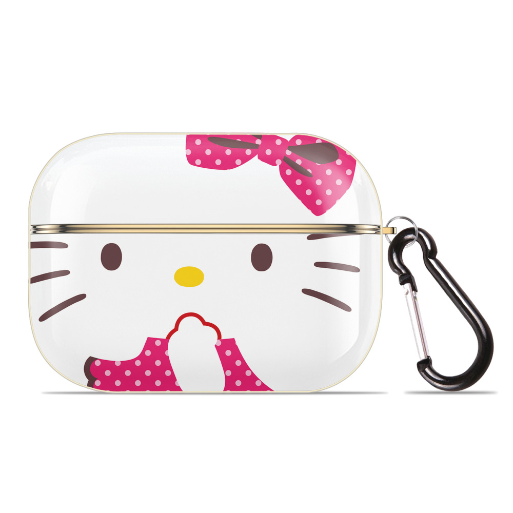（画像用） Hello Kitty ハローキティ 【AirPods Pro用】ハードシェル保護ケース｜耐衝撃・防指紋・カラビナ付き商品仕様