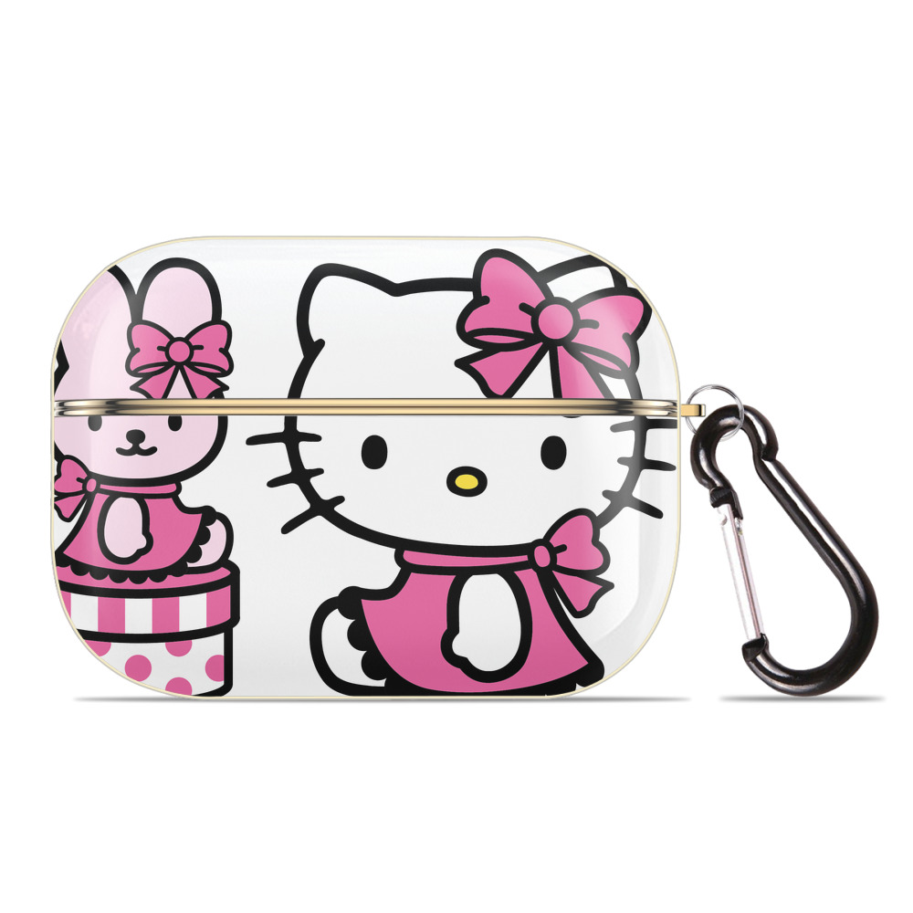 （画像用） Hello Kitty ハローキティ 【AirPods Pro用】ハードシェル保護ケース｜耐衝撃・防指紋・カラビナ付き商品仕様